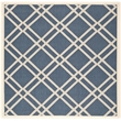 Pemberly Row Polypropylene Navy Indoor Outdoor Rug - Square 4'