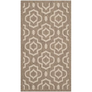 Pemberly Row Polypropylene Brown Indoor Outdoor Rug - 2' x 3'7&quot