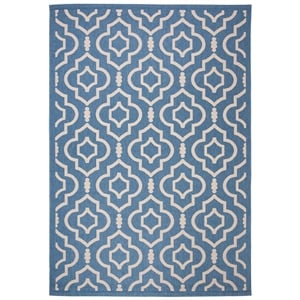 Pemberly Row Polypropylene Green Indoor Outdoor Rug - 5'3&quot x 7'7&quot