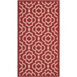 Pemberly Row Polypropylene Red Indoor Outdoor Rug - 2' x 3'7