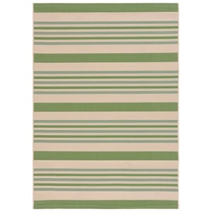Pemberly Row Polypropylene Beige Indoor Outdoor Rug - 6'7&quot x 9'6&quot
