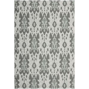 Pemberly Row Light Grey Anthracite Indoor Outdoor Rug - 6'7&quot x 9'6&quot