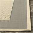 Pemberly Row Polypropylene Grey Indoor Outdoor Rug - Runner 2'4