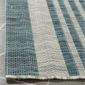 Pemberly Row Polypropylene Grey Indoor Outdoor Rug - 6'7&quot x 9'6&quot