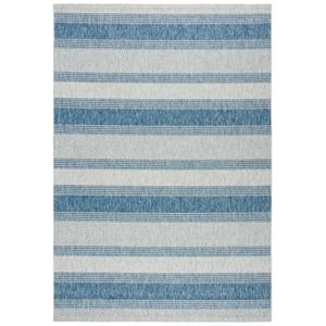 Pemberly Row Polypropylene Grey Indoor Outdoor Rug - 6'7&quot x 9'6&quot