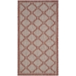 Pemberly Row Polypropylene Red Indoor Outdoor Rug - 2'7