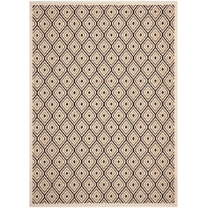 Pemberly Row Polypropylene Cream Indoor Outdoor Rug - 6'7&quot x 9'6&quot
