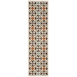 Pemberly Row Polypropylene Cream Indoor Outdoor Rug - Runner 2'3
