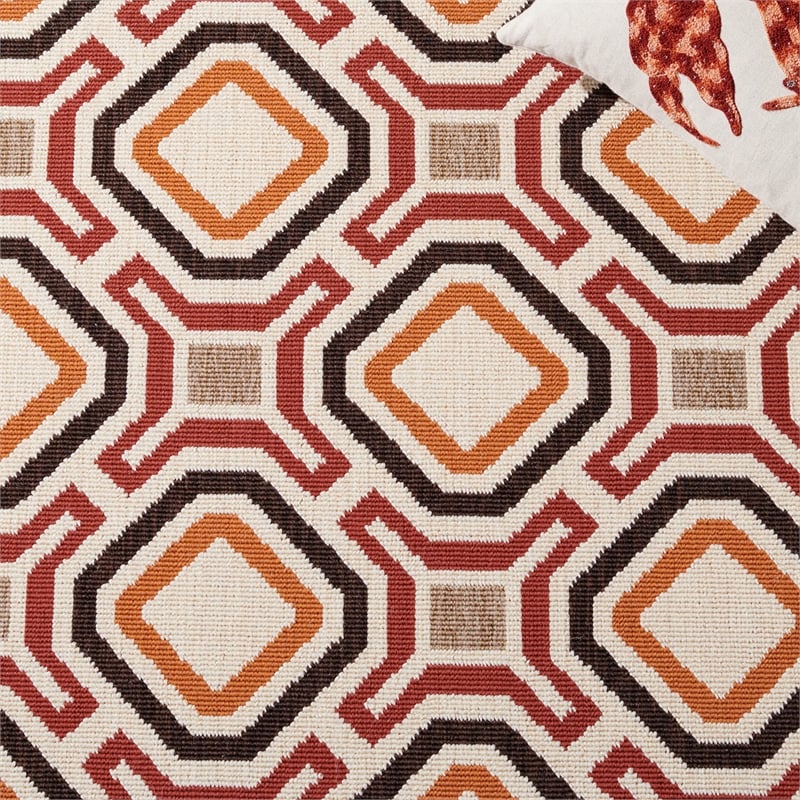 Pemberly Row Polypropylene Creme Indoor Outdoor Rug - 2'7