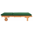 Pemberly Row Mid-Century Wood Lounge Chair in Natural / Green