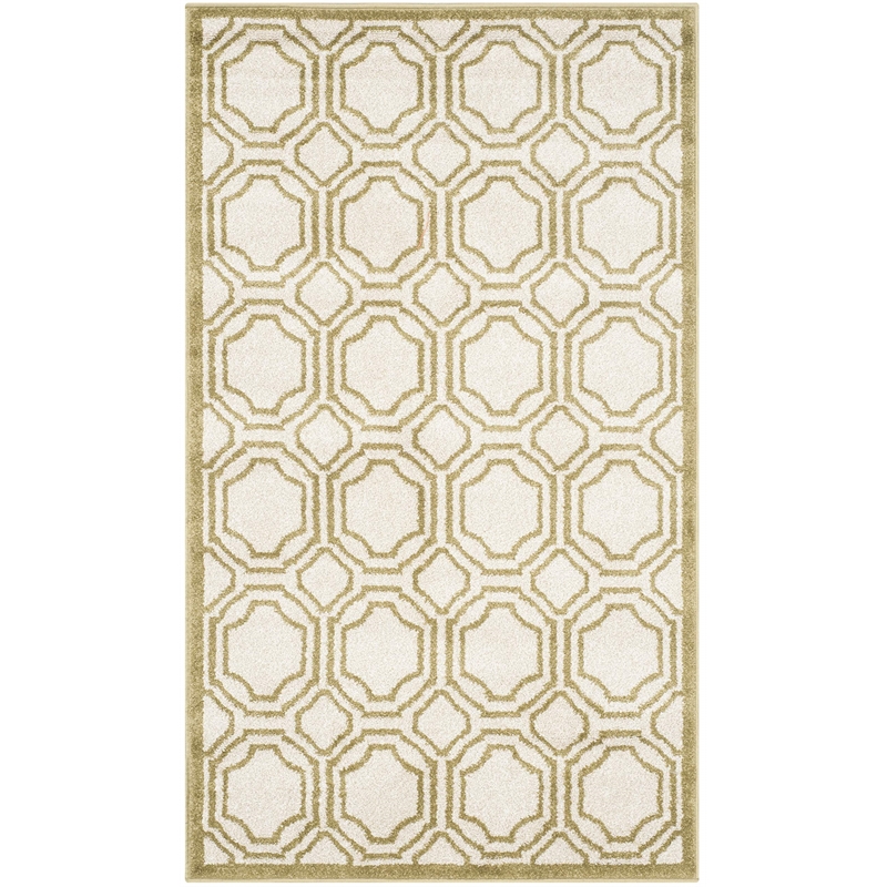 Pemberly Row Polypropylene Ivory Indoor Outdoor Rug - 4' x 6'