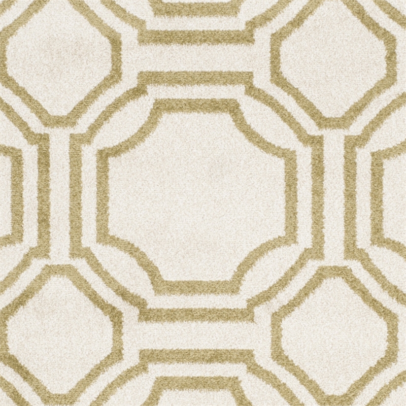 Pemberly Row Polypropylene Ivory Indoor Outdoor Rug - 4' x 6'