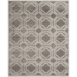 Pemberly Row Polypropylene Grey Indoor Outdoor Rug - 8' x 10'