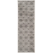 Pemberly Row Polypropylene Grey Indoor Outdoor Rug - Runner 2'3