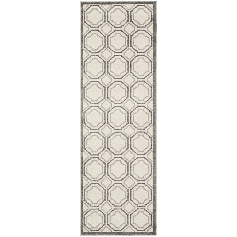 Pemberly Row Polypropylene Ivory Indoor Outdoor Rug - Runner 2'3