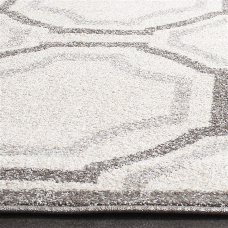 Pemberly Row Polypropylene Ivory Indoor Outdoor Rug - Square 7'