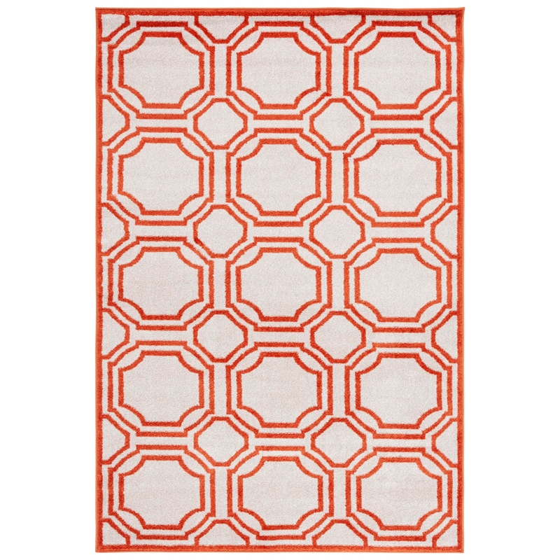 Pemberly Row Polypropylene Ivory Indoor Outdoor Rug - 6' x 9'