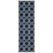 Pemberly Row Polypropylene Navy Indoor Outdoor Rug - 2'3