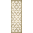 Pemberly Row Polypropylene Ivory Indoor Outdoor Rug - Runner 2'3