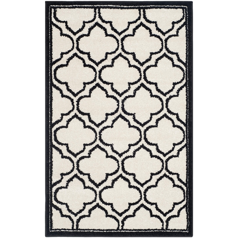 Pemberly Row Polypropylene Ivory Indoor Outdoor Rug - 5' x 8'