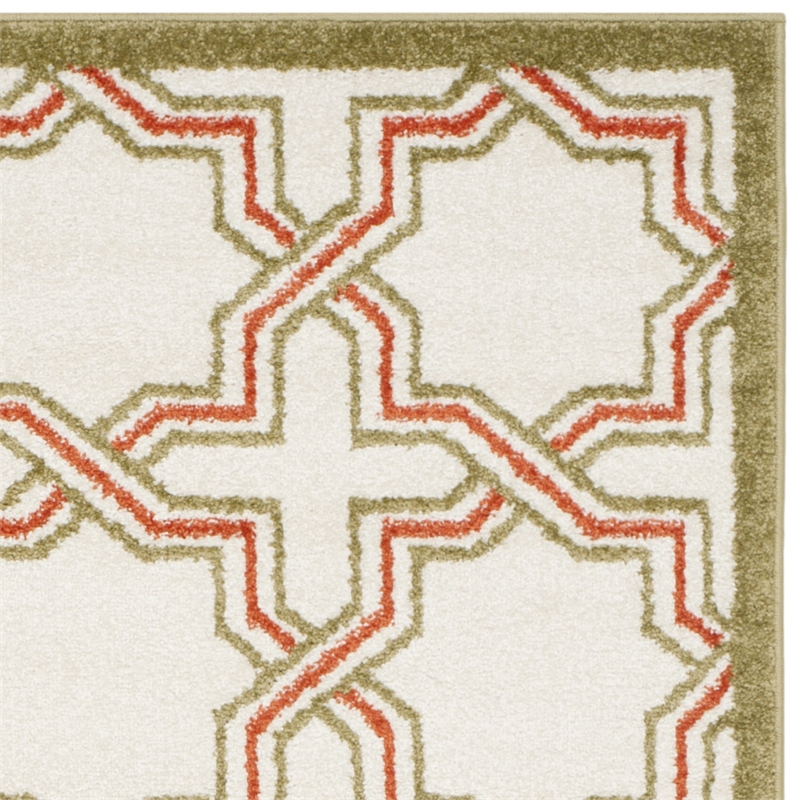 Pemberly Row Polypropylene Ivory Indoor Outdoor Rug - 4' x 6'