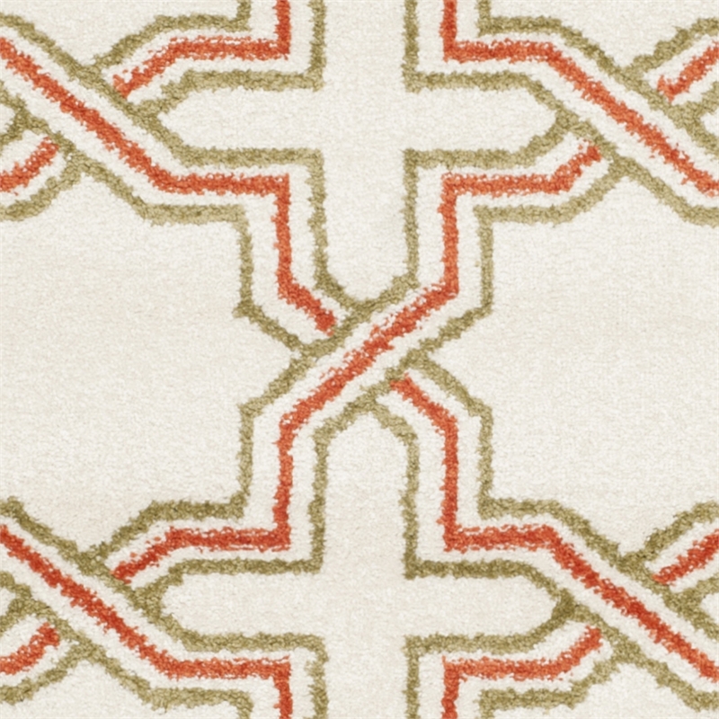 Pemberly Row Polypropylene Ivory Indoor Outdoor Rug - 5' x 8'