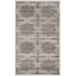 Pemberly Row Polypropylene Grey Indoor Outdoor Rug - 4' x 6'