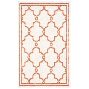 Pemberly Row Polypropylene Beige Indoor Outdoor Rug - 2'6&quot x 4'