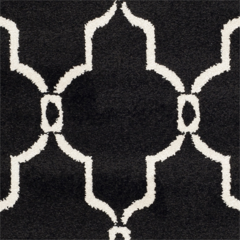 Pemberly Row Polypropylene Anthracite Indoor Outdoor Rug - 5' x 8'