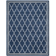 Pemberly Row Polypropylene Navy Indoor Outdoor Rug - 8' x 10'