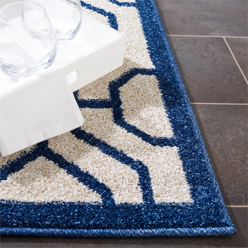 Pemberly Row Polypropylene Ivory Indoor Outdoor Rug - 3' x 5'