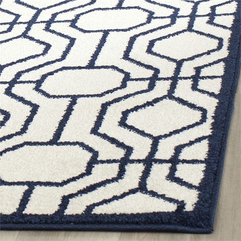 Pemberly Row Polypropylene Ivory Indoor Outdoor Rug - Runner 2'6