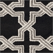 Pemberly Row Polypropylene Anthracite Indoor Outdoor Rug - 4' x 6'