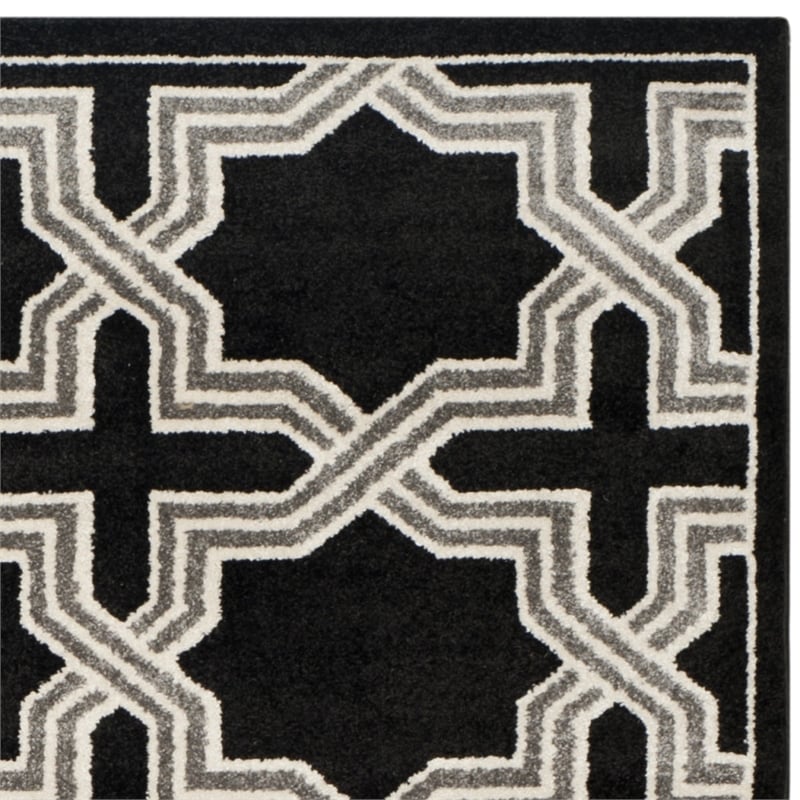 Pemberly Row Polypropylene Anthracite Indoor Outdoor Rug - 8' x 10'