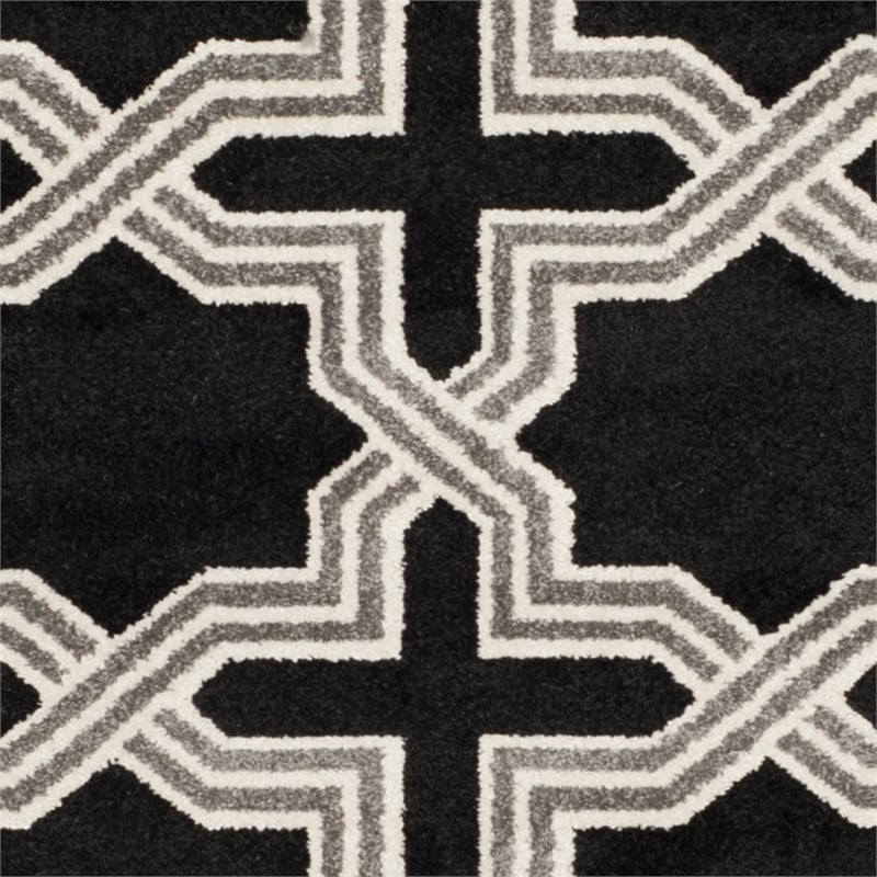 Pemberly Row Polypropylene Anthracite Indoor Outdoor Rug - 8' x 10'