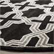 Pemberly Row Polypropylene Anthracite Indoor Outdoor Rug - Round 7'