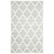 Pemberly Row Polypropylene Light Grey Indoor Outdoor Rug - 4' x 6'