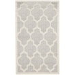 Pemberly Row Polypropylene Light Grey Indoor Outdoor Rug - Runner 2'6