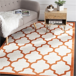 Pemberly Row Polypropylene Beige Indoor Outdoor Rug - 3' x 5'