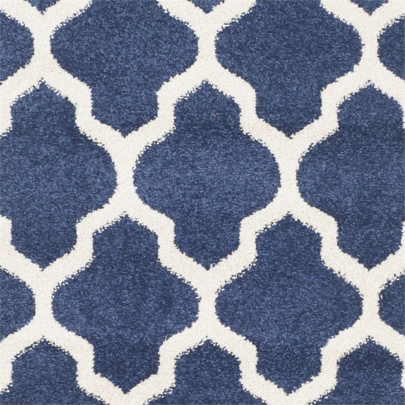 Pemberly Row Polypropylene Navy Indoor Outdoor Rug - 2'3
