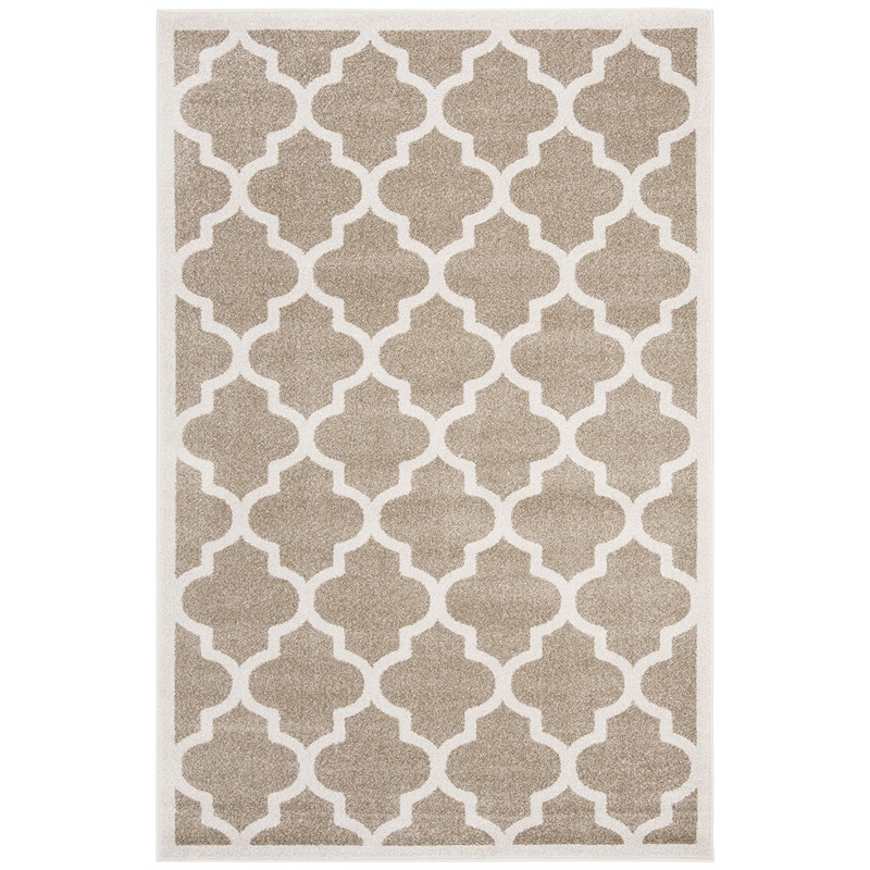 Pemberly Row Polypropylene Wheat Indoor Outdoor Rug - 5' x 8'