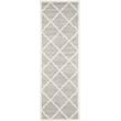 Pemberly Row Polypropylene Light Grey Indoor Outdoor Rug - 2'3