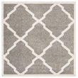 Pemberly Row Polypropylene Dark Grey Indoor Outdoor Rug - Square 5'
