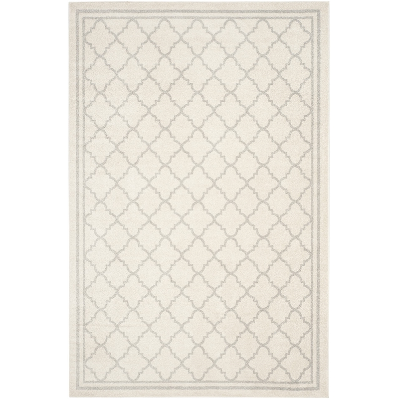 Pemberly Row Polypropylene Beige Indoor Outdoor Rug - 6' x 9'