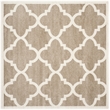 Pemberly Row Polypropylene Wheat Indoor Outdoor Rug - Square 7'