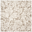 Pemberly Row Polypropylene Wheat Indoor Outdoor Rug - Square 7'