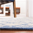 Pemberly Row Contemporary Polypropylene 8' X 10' Rug in Ivory Blue