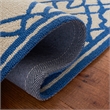 Pemberly Row Contemporary Polypropylene 8' X 10' Rug in Ivory Blue