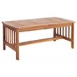 Pemberly Row Transitional Wood 4Pc Outdoor Set in Natural / Red