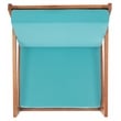 Pemberly Row Contemporary Wood Rocking Chair in Natural / Aqua